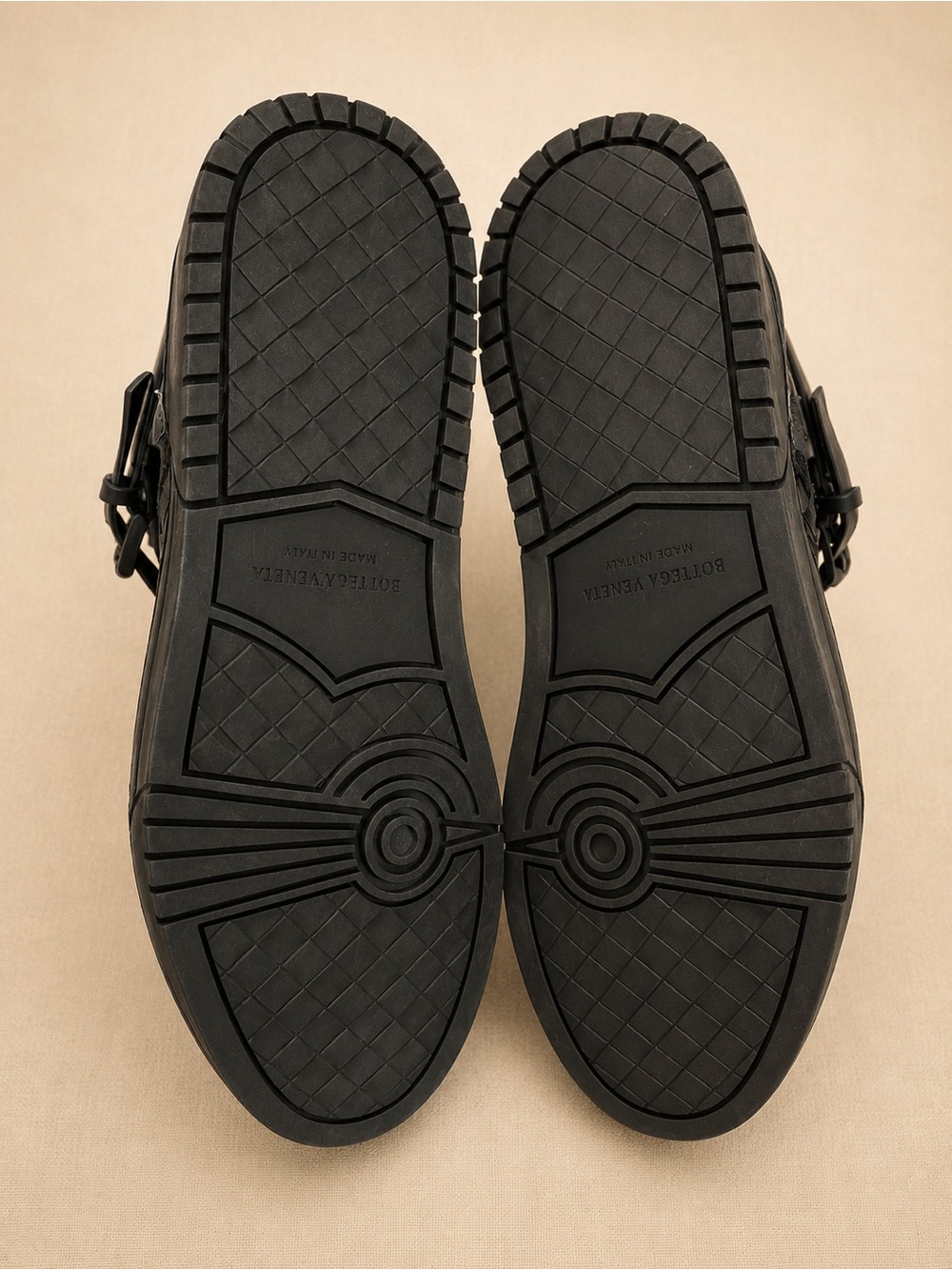 BOTTEGA VENETA Intrecciato High Top Luxury Sneaker Italy 41.5 Men 9 Women 11 - Picture 7 of 13
